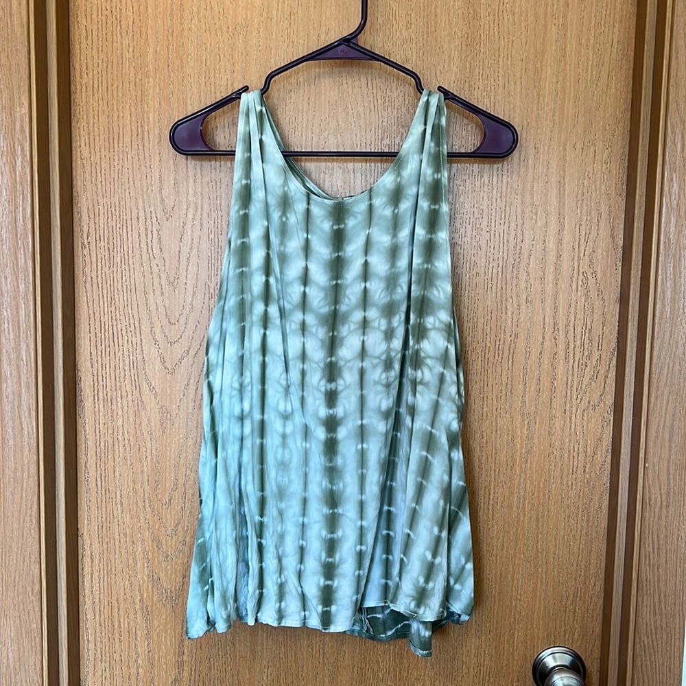 Green and white Tye dye tank